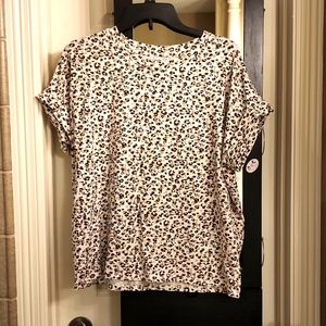 Banana Republic Timeless Tee Shirt Animal Print